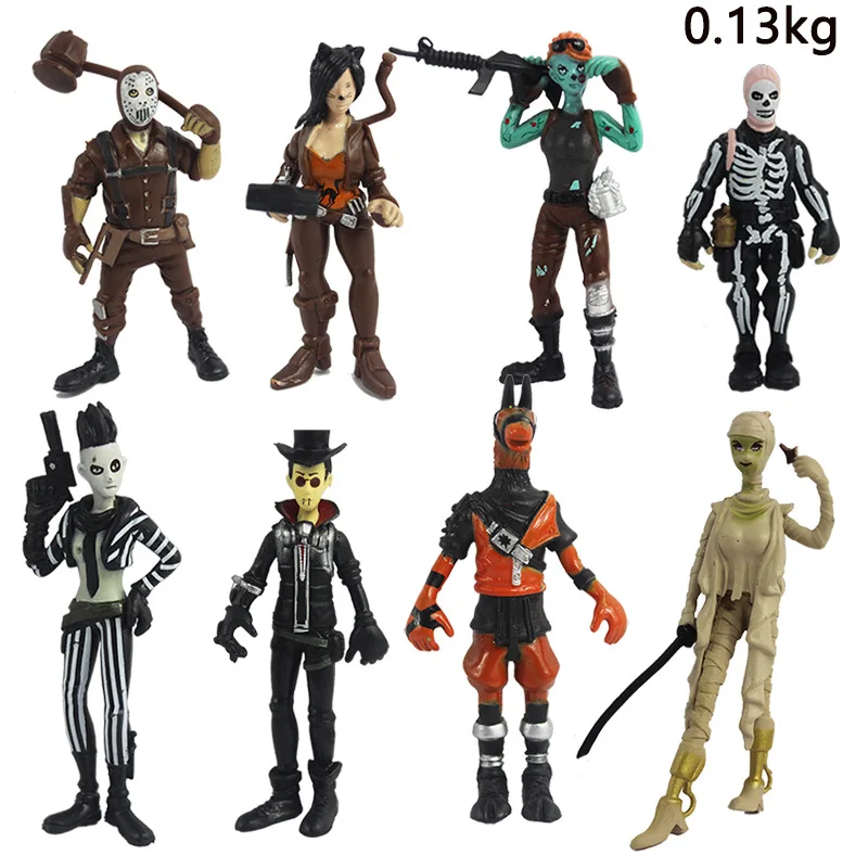 

8 pcs/lot Battle Royale rare action figure model toy skull Trooper builder solider figure kids gift present