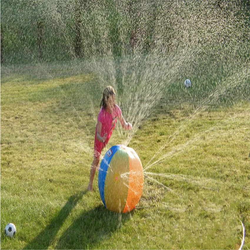 Детская уличная игрушки 1 шт. 75 см многоцветный надувные брызг воды мяч игрушек для детей Подарки летний пляжный мяч газона мяч игрушки