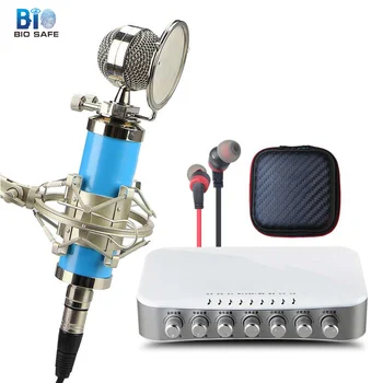 

[Bio Microphones] Capacitive Computer Microphone Wired Headset Microphones Live Recording Channel 2 Microfone Speaker Mikrofon