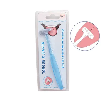 

2pcs Children Double sided Tongue Cleaner Soft TPR head Tongue Coating brush for Adult to remove Bad Breath Oral Hygiene