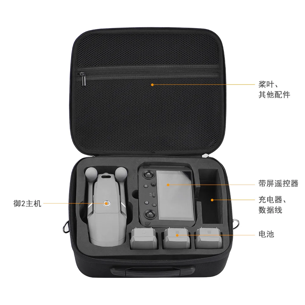 Нейлоновая сумка на плечо для DJI Mavic 2 Pro Zoom с экраном пульт дистанционного управления смарт-пульт дистанционного управления чехол 8743F пропеллеры Дрон аксессуары
