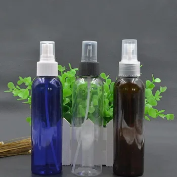 

150ml blue clear amber Plastic Spray Bottles with white black Fine Mist Sprayer Toner spray refillable bottles home reuse