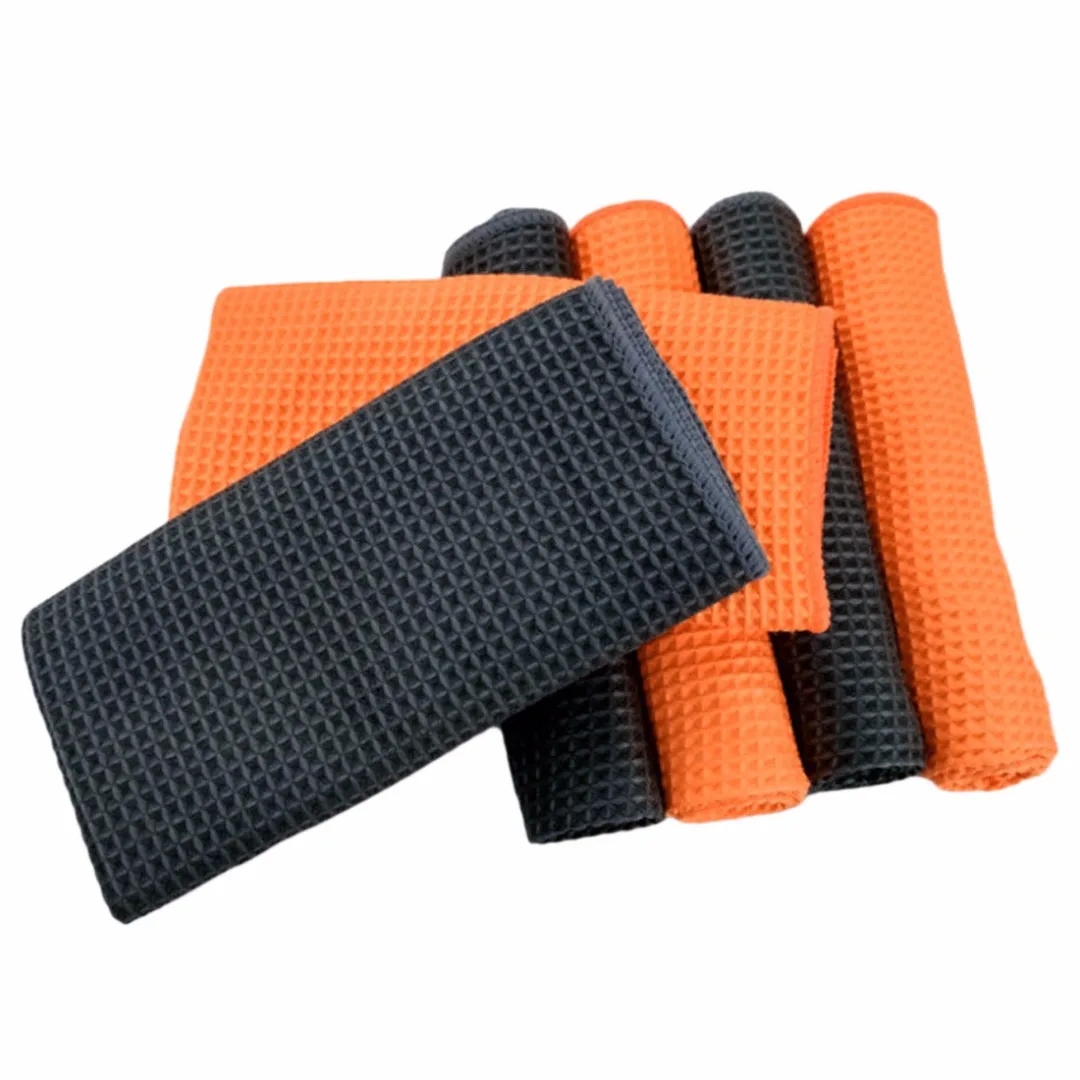 Wholesale 40*40cm Waffle Pattern Soft Microfiber Cleaning Towel Car Auto Wash Dry Clean Polish Cloth