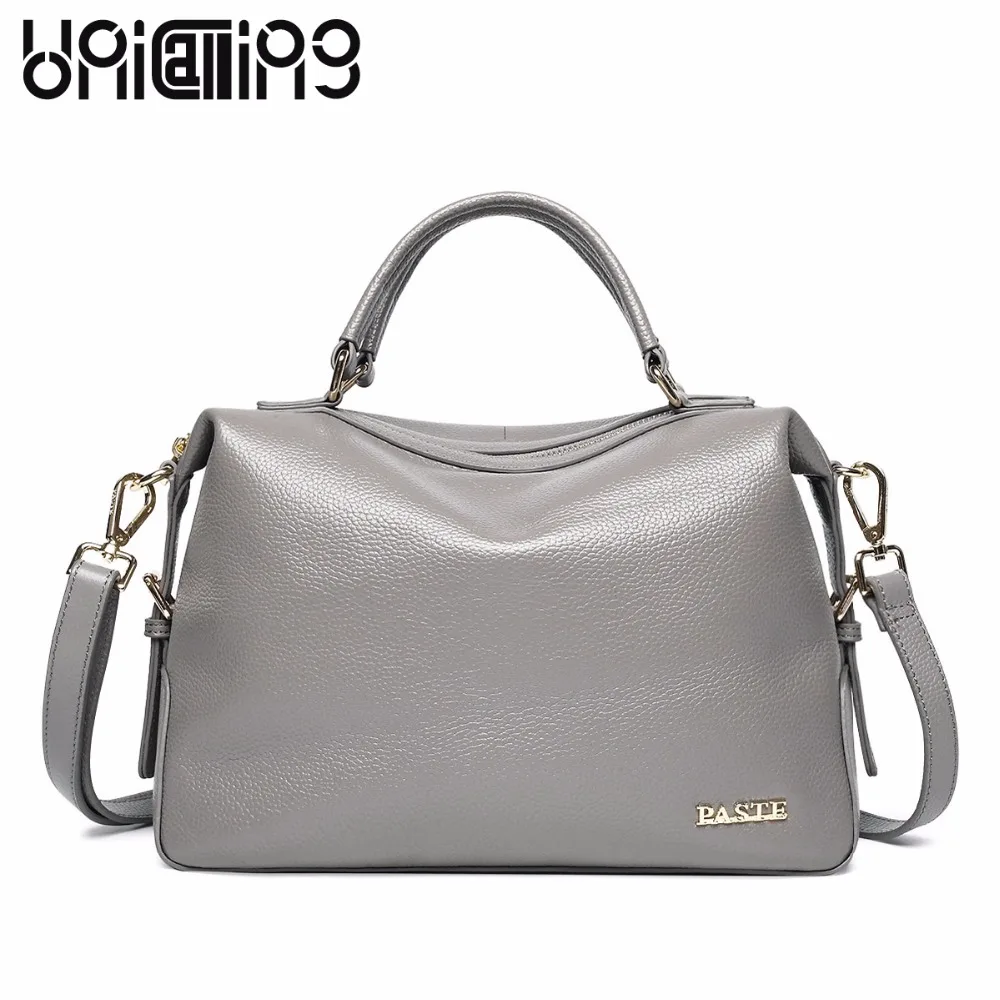 

Genuine leather Boston women bag Leisure solid color All-match mini fashion big handbag cow leather crossbody bags for women