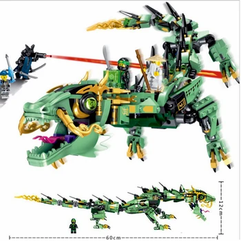 

819pcs Diy Dinosaur Temple Of Airjitzu Ninjagoes Smaller Version Building Blocks Set Compatible With Legoingly Toys For Kids
