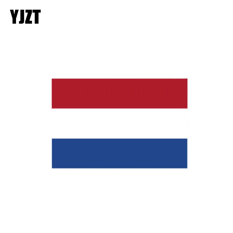 YJZT 9.8CM*6.2CM Creative Dutch Netherlands Flag Car Sticker Reflective Decal PVC 6-0303