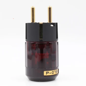 

P-079E 24K Gold Plated Schuko Eu plug For Audio connector