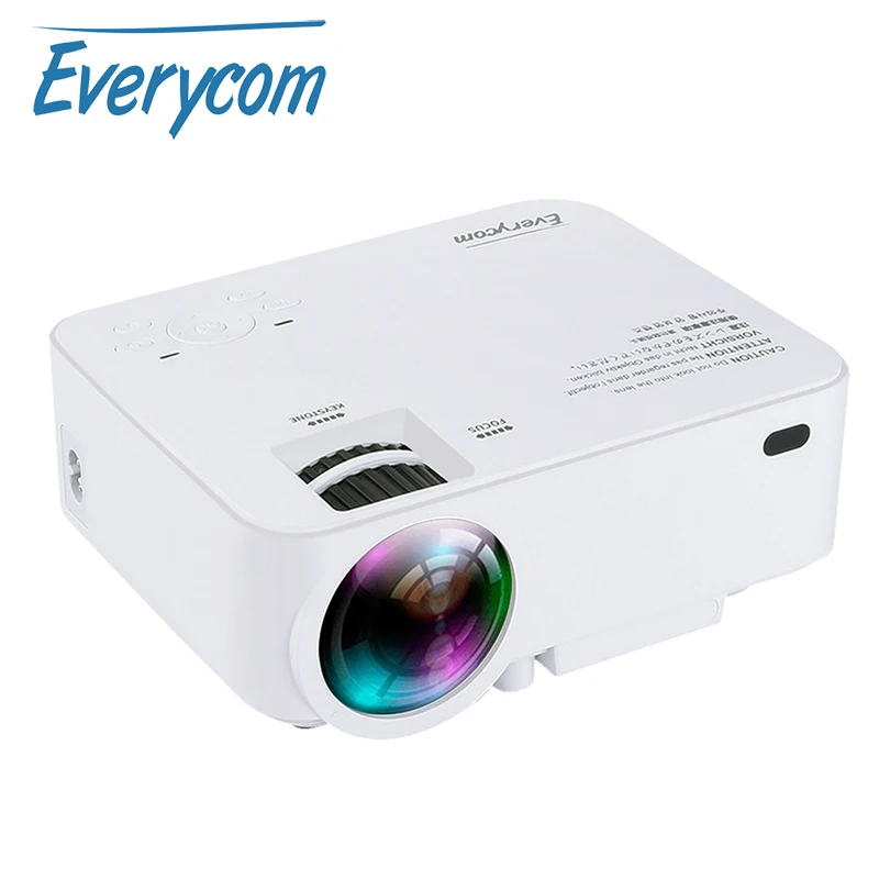 Everycom T20 LED المحمولة HD المسرح المنزلي متعاطي المخدرات Proyector جهاز عرض صغير (اختياري السلكية مزامنة عرض لباد فون الهاتف الذكي