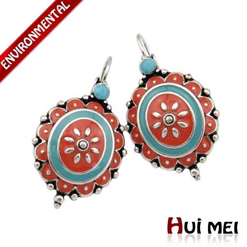 HONGYE винтажные женские богемные Цветочные этнические серьги 2020 вечерние подвески