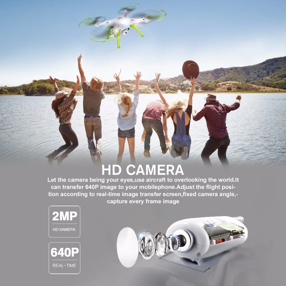 Официальный Syma X5HW WiFi FPV 0 3 мегапиксельная камера 2 4G 4 канала 6 осевой гироскоп