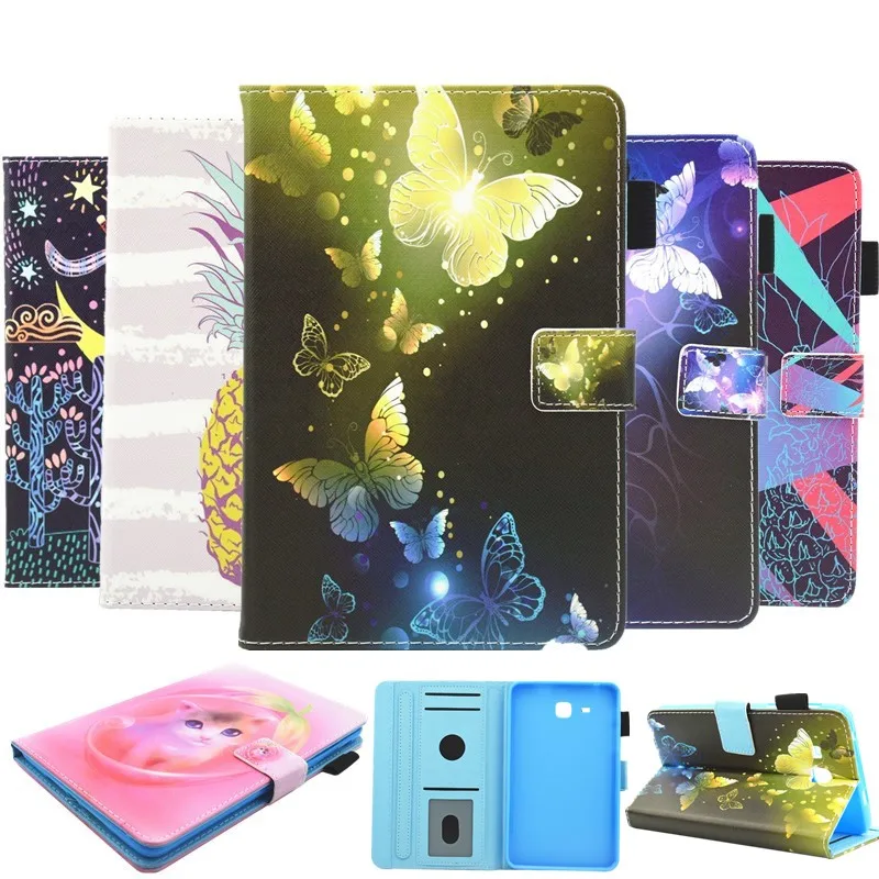 

Cartoon Case For Samsung Galaxy Tab A 2016 7.0 T280 T285 Cover Funda Tablet For Samsung Tab A6 7.0 cover PU Leather Stand Shell