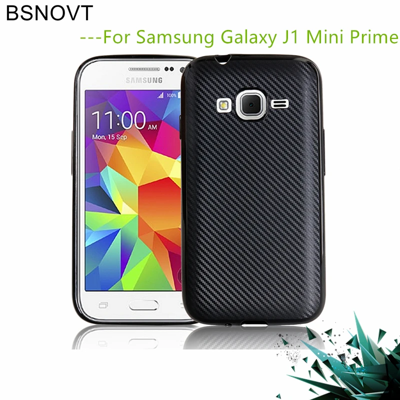 BSNOVT для Samsung Galaxy J1 Mini Prime чехол из мягкого углеродного волокна тонкий ТПУ телефона