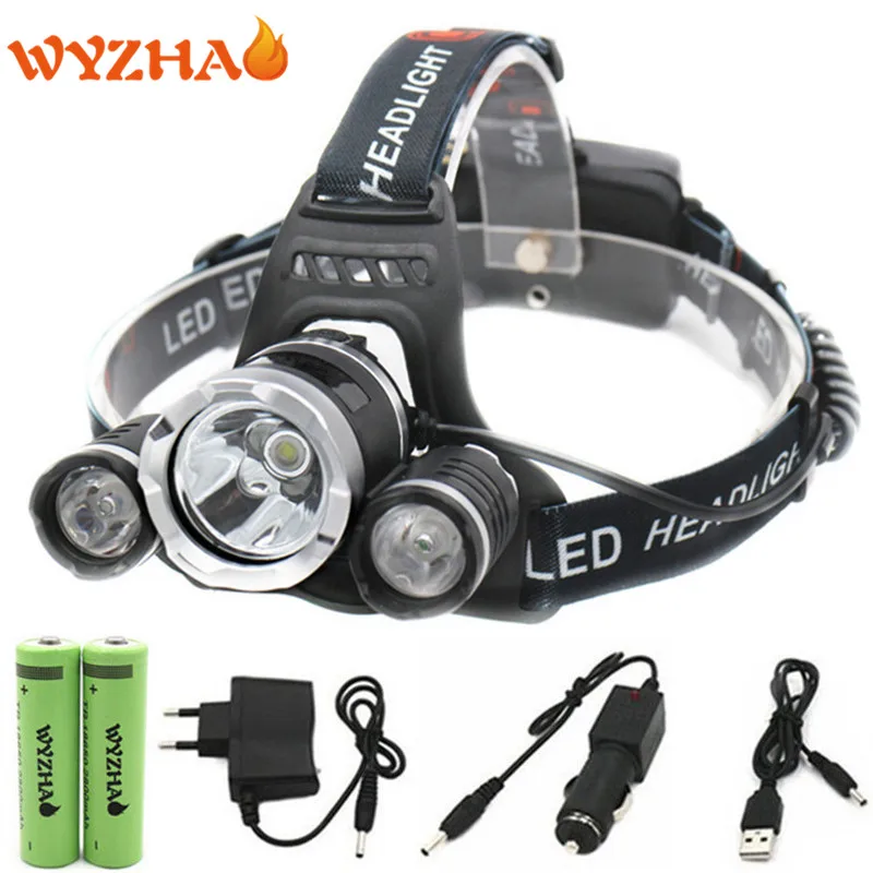 RJ3000 Head lamp 13000 lumens T6 LED headlamp floodlight Head light