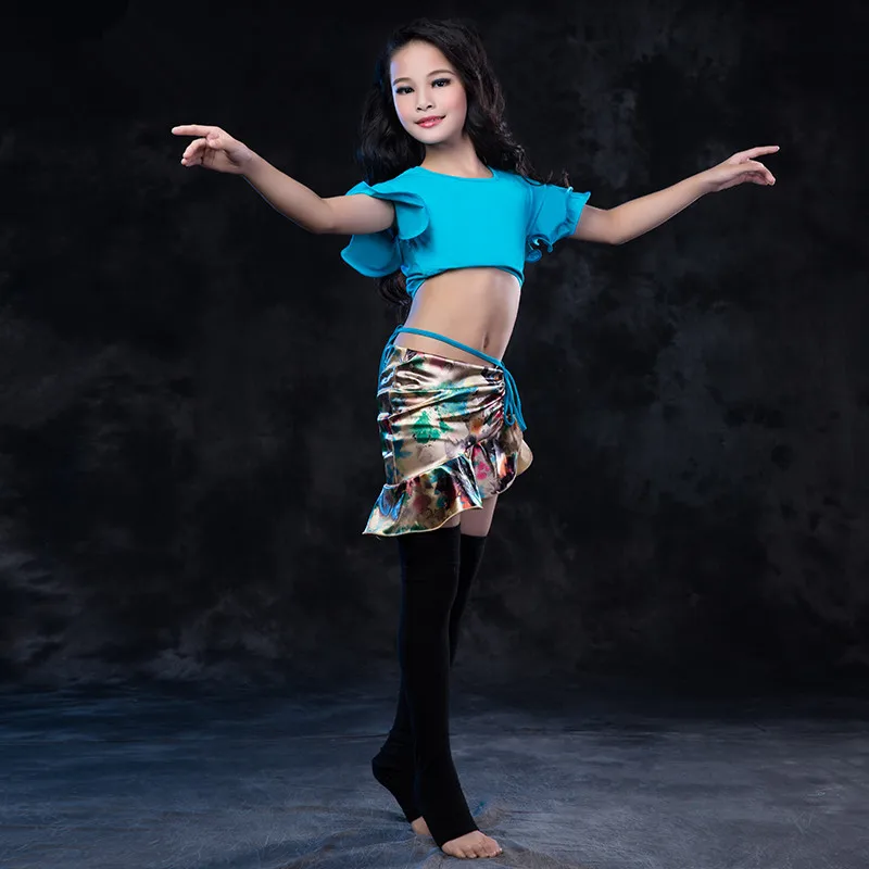 

Children child girl Bellydance oriental Belly Indian dance dancing costumes clothes bra belt scarf ring skirt dress set suit 88