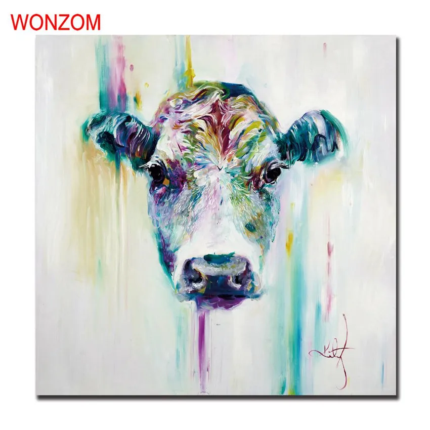 Kuh Bild Der Abstrakten Malerei Moderne Cuadros Decoracion Wand