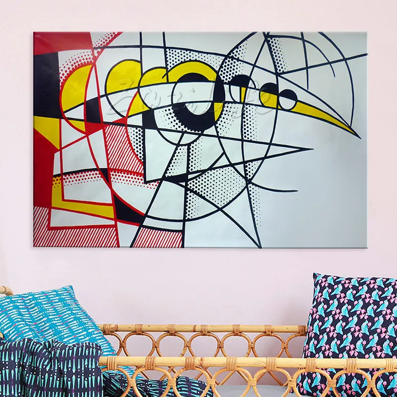 Живопись lichroy tenstein поп арт на холсте ручная роспись настенные картины для