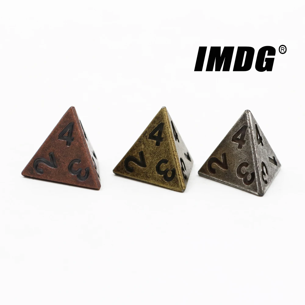 1 шт. D4 многогранные RPG кубики 4 сторонние аксессуары металлические DND различные