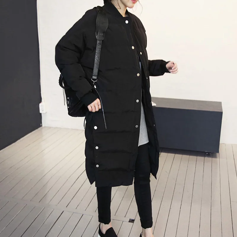

Hot 2019 New European Loose Plus Size Long Slim Padded Parka Warm Down Cotton Women's Winter Jackets And Coats WUJ0411