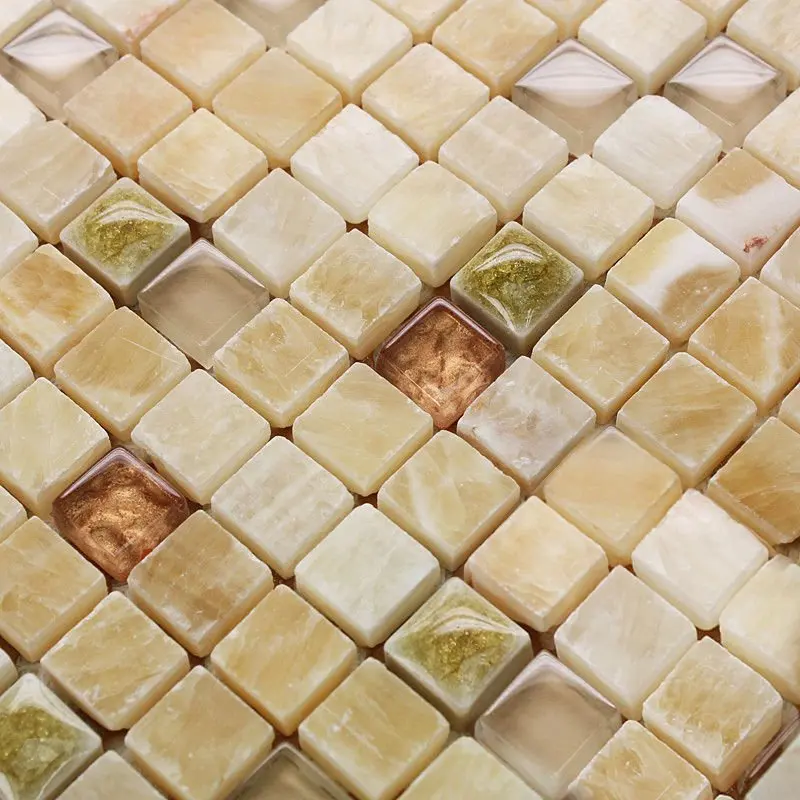 Marble tile sheets square ceramic ice crack pattern bathroom shower