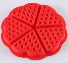 Silicone Mold Tool 1 X Heart-shaped Waffles Mold 5-Cavity Bundt Oven Muffins Baking Mould Cake Pan molde de silicone