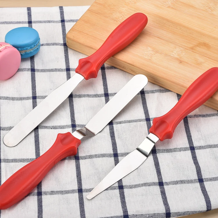  3Pieces/Set Angled Spatula Professional Cake Decorating Tools Cake Icing Spatula Decorating Supplie