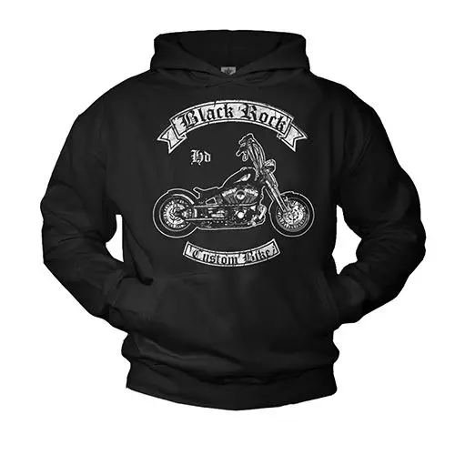

BIKER HOODIE SWEATSHIRT VINTAGE CUSTOM CHOPPER BIKE PULLOVER HOODED SHIRT