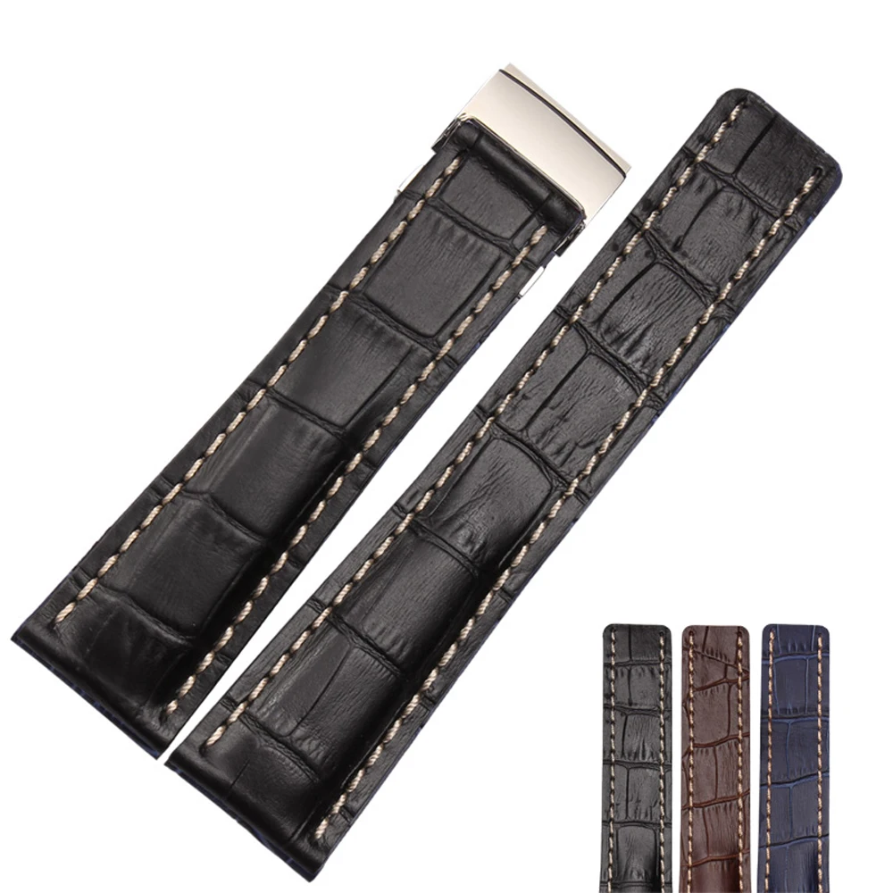 

NESUN NP29 22 mm /24 mm Calfskin Leather Watch Band Suitable For Men's Watches Free Shipping