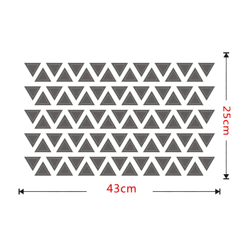 Tofok 170 шт./компл. мультфильм Треугольники Ins стены Стикеры с возможностью креативного самостоятельного выбора между винил Гостиная детская комната декоративная настенная наклейка для детской комнаты наклейка - Цвет: Gray