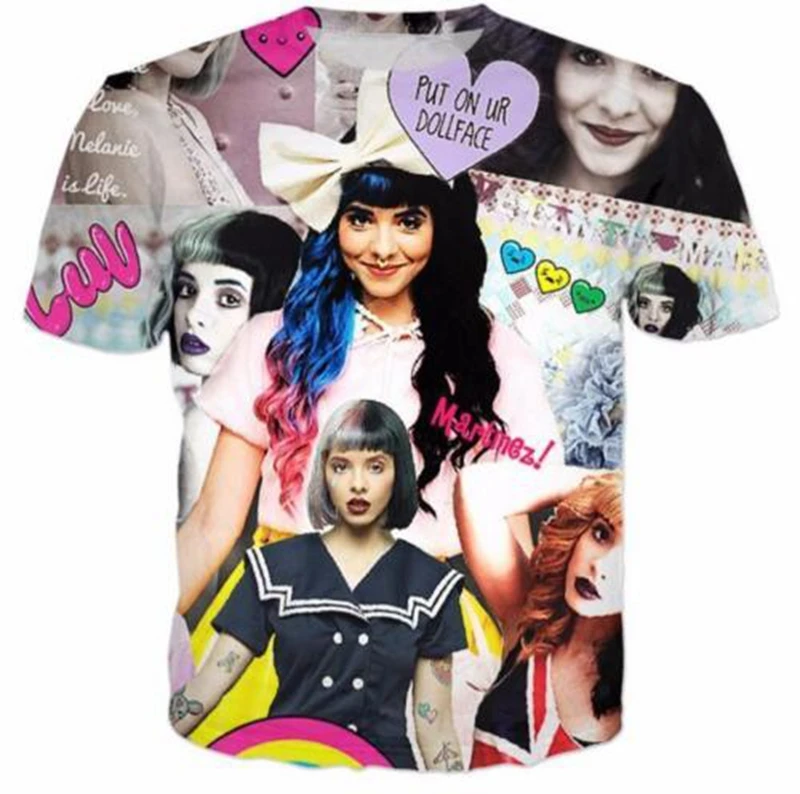 

2018 Hip Hop Women/Mens t shirt Melanie Martinez Short Sleeves 3D Print T-Shirt Summer Casual Clothes Tops Tees Plus S-5XL