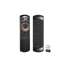 Мини 2,4 ГГц Беспроводная QWERTY клавиатура воздушная мышь ручной пульт дистанционного управления 6 Gxes гироскоп для мини ПК ТВ коробка