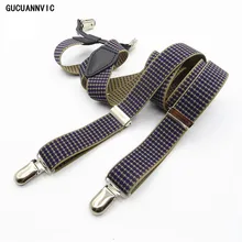 Модный костюм маленький квадратный из черного и темно-хаки смешанный на лямках в стиле ретро ностальгические классические мужские подтяжки