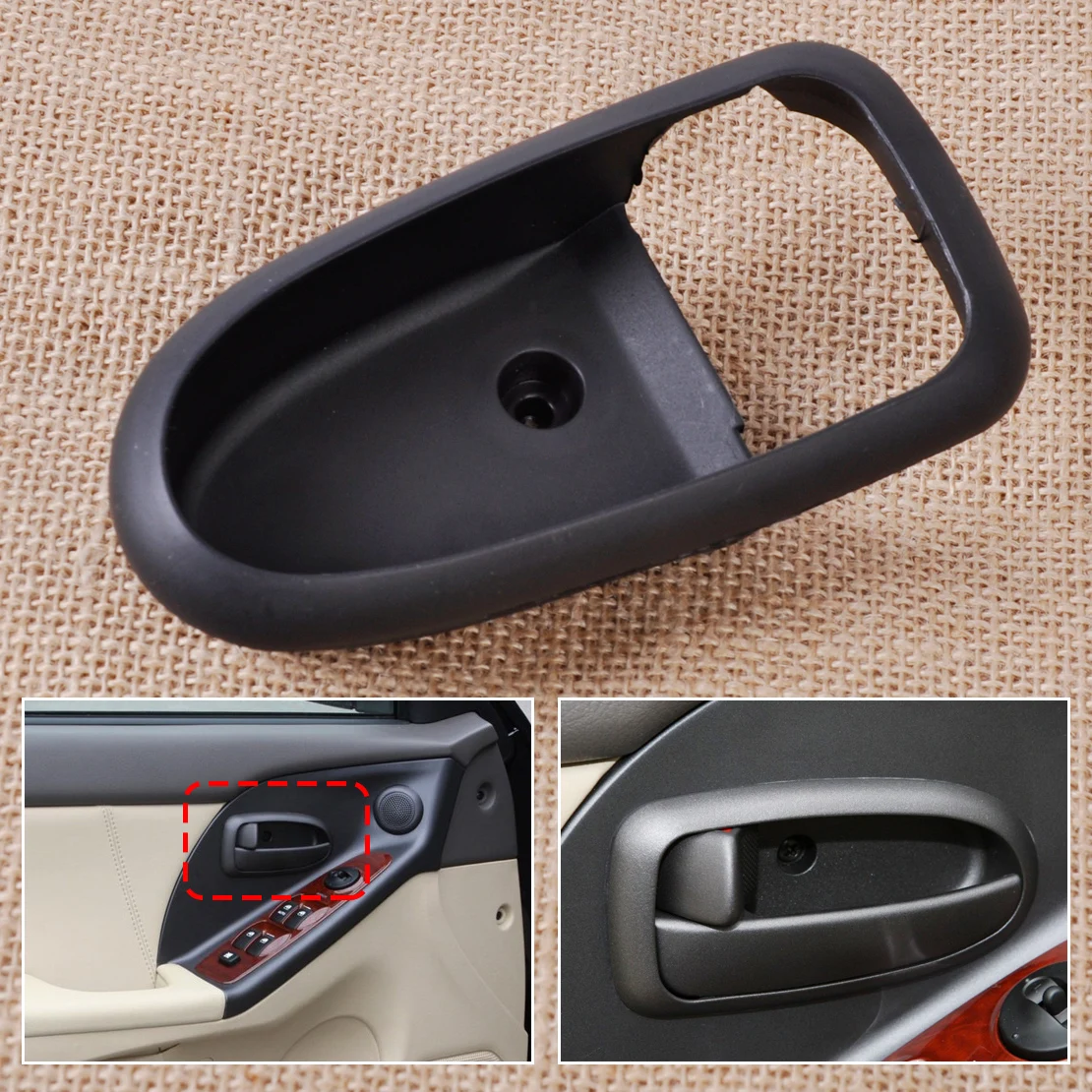 

DWCX Car Left Side Interior Inside Door Handle Cover Trim Bezel Housing for Hyundai Elantra 2001 2002 2003 2004 2005 2006