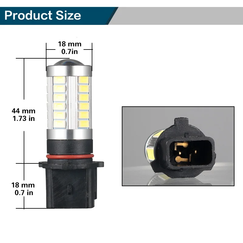 GZKAFOLEE 2 шт. P13W Led PSX26W SP13W 6000K 3000K 12V 24V Белый Автомобильный противотуманный светильник для вождения DRL дневные ходовые огни авто