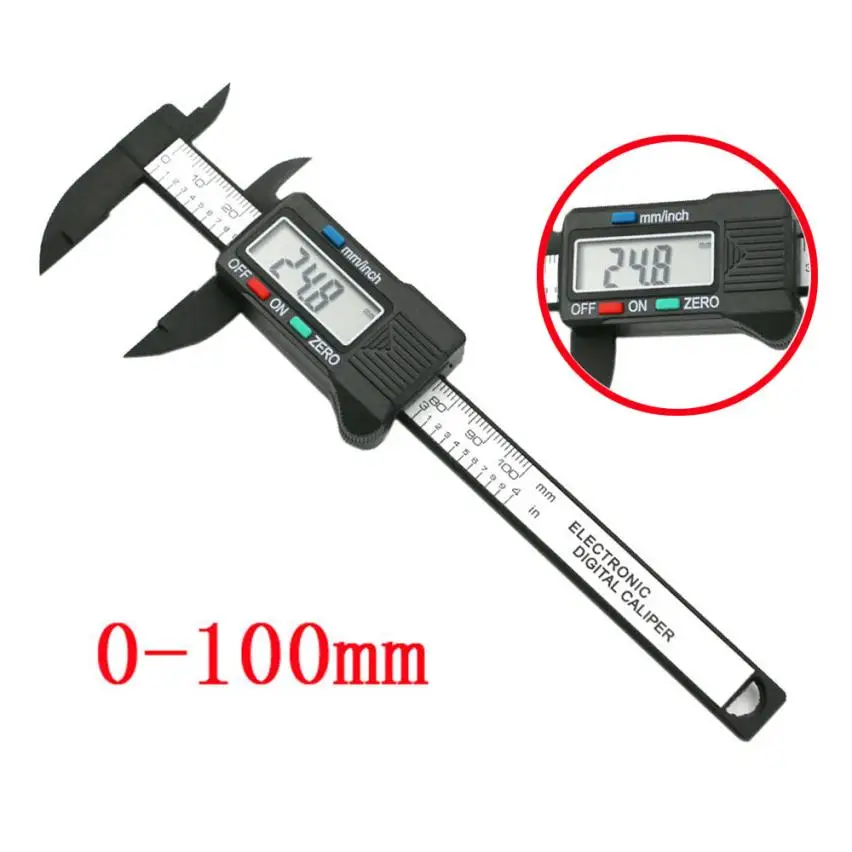 

Digital Calipers 100mm/4inch LCD Digital Electronic Carbon Fiber Vernier Caliper Gauge Micrometer DropShipping 18may25