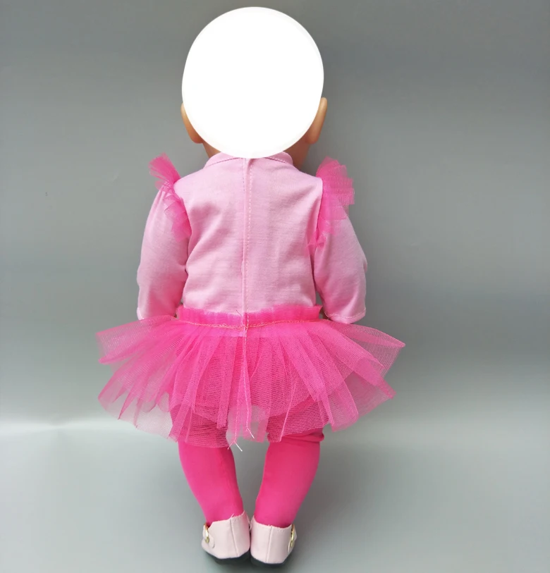 Одежда для куклы подходит 43 см 45 см девочки куклы балетная юбка пачка розовое танцевальное платье