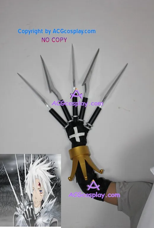 D.Gray man Allen Walker Корона клоун коготь ПВХ сделано в комплекте перчатка Косплей prop|cosplay