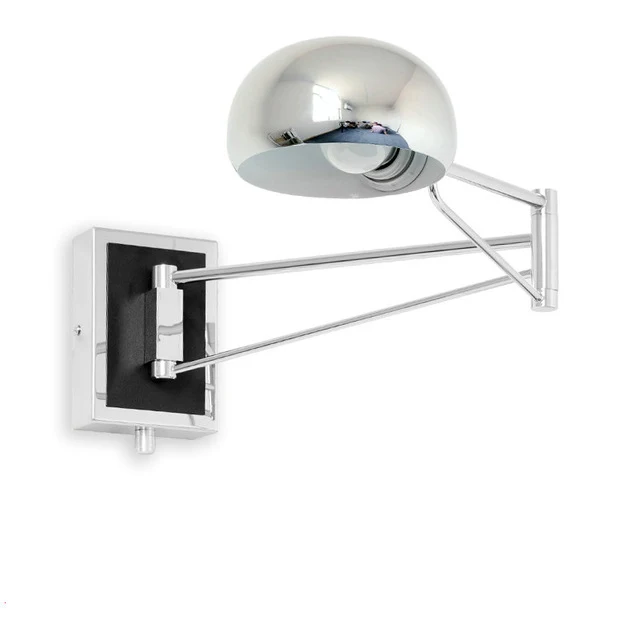Промышленный гибкий металлический настенный светильник E27 светодиодный настенный светильник для спальни прикроватной тумбочки гостиной Кабинета внутреннего освещения - Цвет абажура: Silver