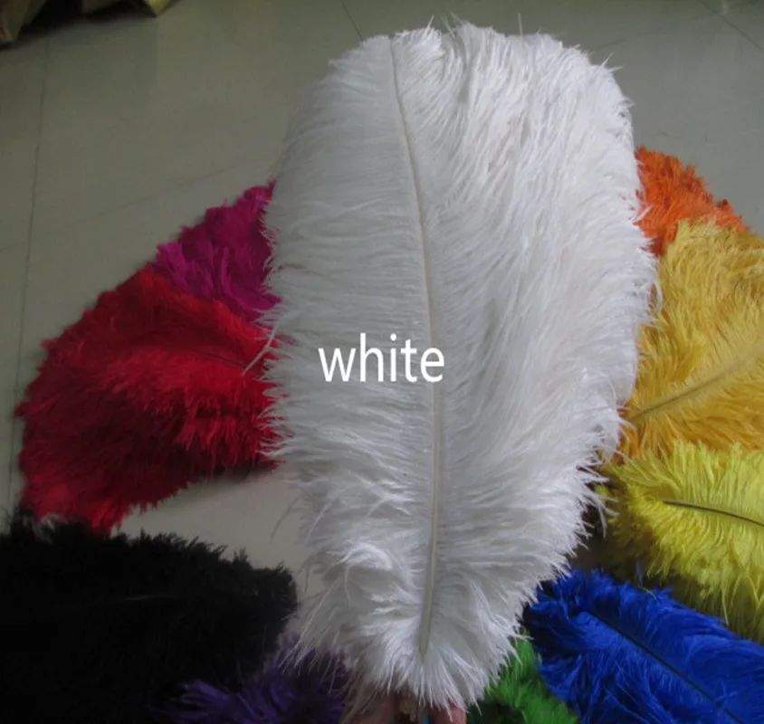 

wholesale 10pcs / lot high quality white ostrich feathers 10-12 inches / 25 to 30 centimeters celebration stage decoration