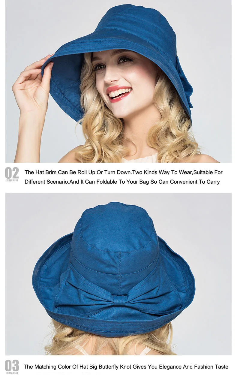 Летняя женская шляпа из хлопка и льна, солнцезащитные шапки для женщин, 6 цветов, модные праздничные пляжные кепки для девочек, недорогие шляпы с широким рулоном
