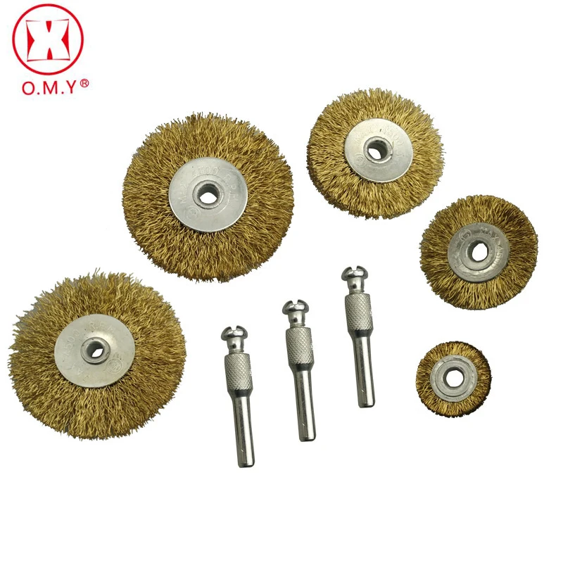 Flat Brass Wire Wheel Brush Electric Drill Grinding Mill Polishing