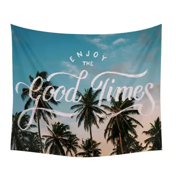 

130*150 Cm Trees Printed Tapestry Wall Hanging Hippie Mandala Wall Tapestry Fashion Home Decor(Blue-green Letter tree)