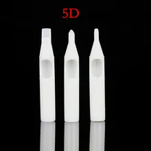 50 шт Размер страз 5 одноразовые белые короткие татуировки наконечник трубки сопло поставка-5DT