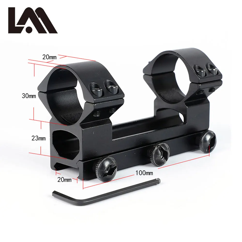 Lambul 30mm High Profile Scope Mount 20mm Weaver Rail 100mm Long For