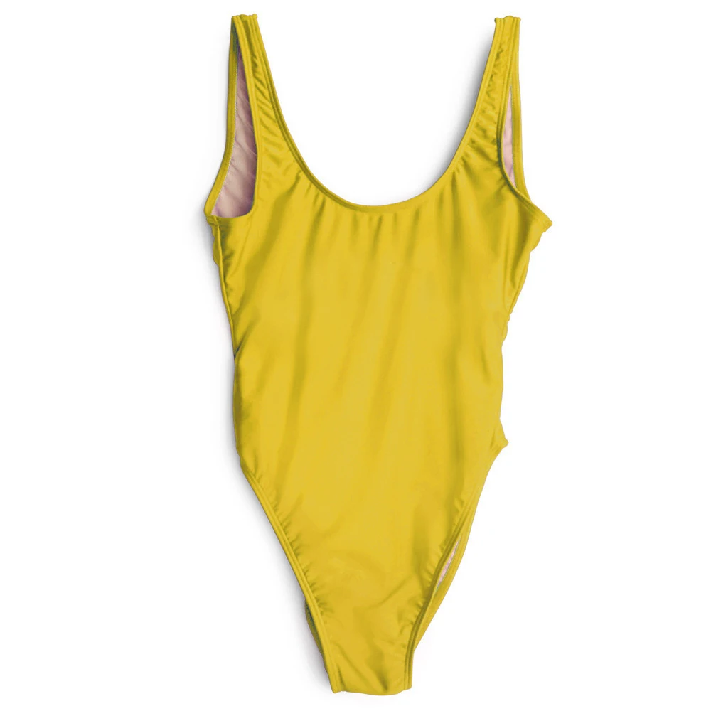 Plain Bodysuit Women Summer Sexy jumpsuit Girls Swimwear without words