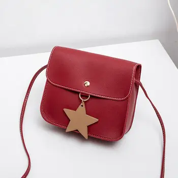

Hot New Women Handbags Flap Shoulder Bag Messenger Bag Hasp Quilted Star Pendant Bag PU Leather Crossbody Handbag Messenger