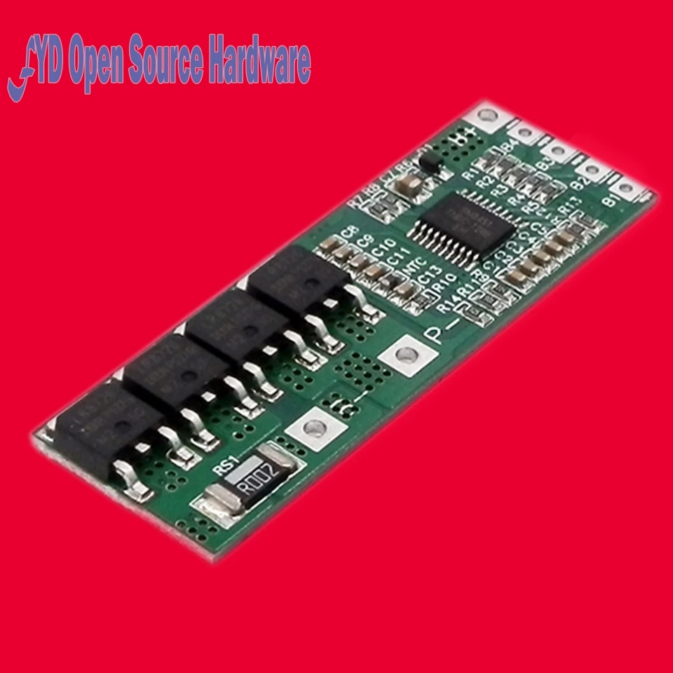1PCS 5S 10A  Lithium Battery 18650 Charger PCB BMS Protection Board With self-recovery 18.5V 21V   SIZE 53 * 18 * 4MM