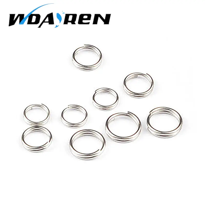 

10pcs 0.6CM 0.7CM 0.8CM Stainless Steel Split Rings for Blank Lures Crank bait Hard Bait Fishing tool Fishing Accessories FA-125
