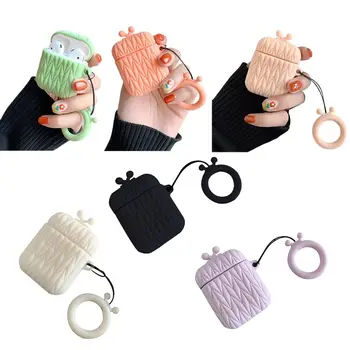 

Creative Suitcase Trunk Case Soft Silicone Protective Cover Shockproof Carrying Case with Lanyard for Airpods 1/2 Charging Box