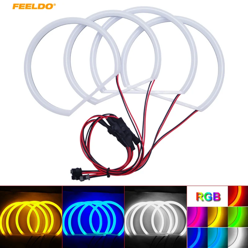 

FEELDO 1Set Auto Halo Rings Cotton Lights SMD LED Angel Eyes For BMW E46 NON Projector/E46 Coupe/E46 Sedan DRL #AM4739