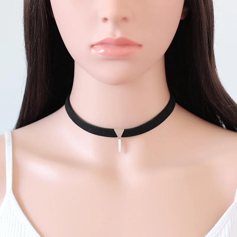 RUIXIA PU Leather Choker Collar Punk Goth Black Chain Choker Necklace Goth Choker With Three O Rings And Chains Ring Circle Chain For Halloween Cosplay Party